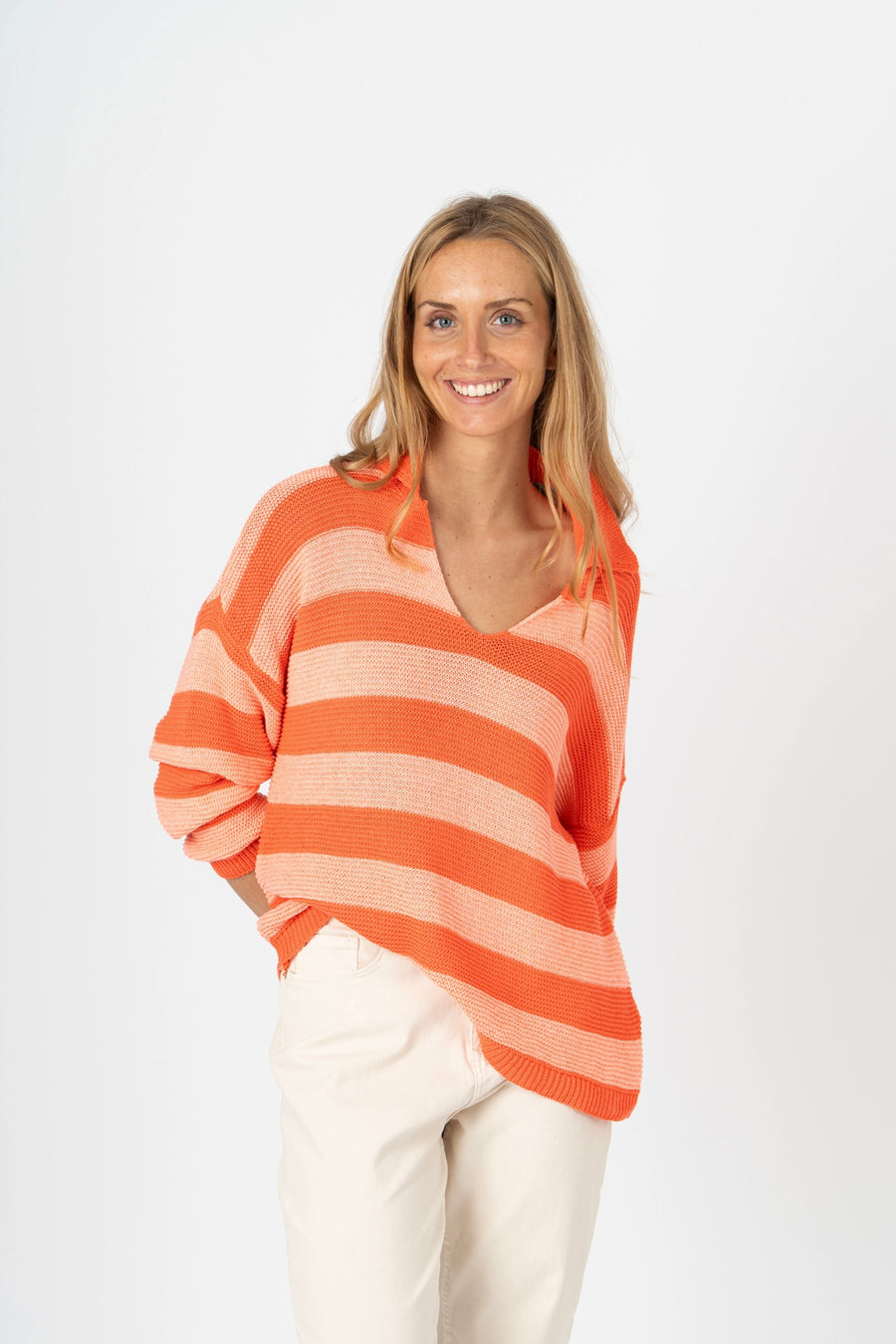 Camisola Polo Capri salmão