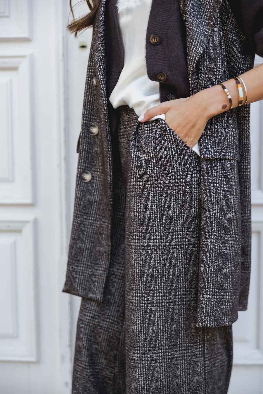 CONJUNTO TWEED CASTANHO