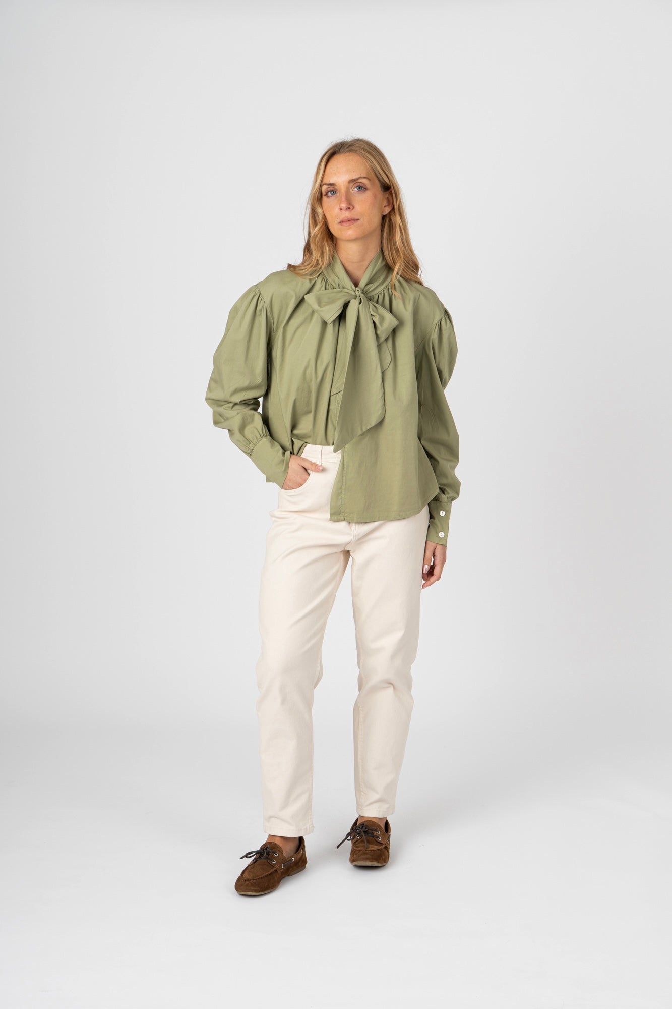 Blusa laço verde