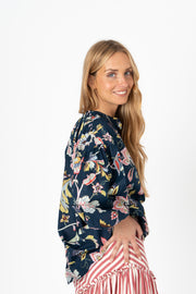 Blusa estampada azul
