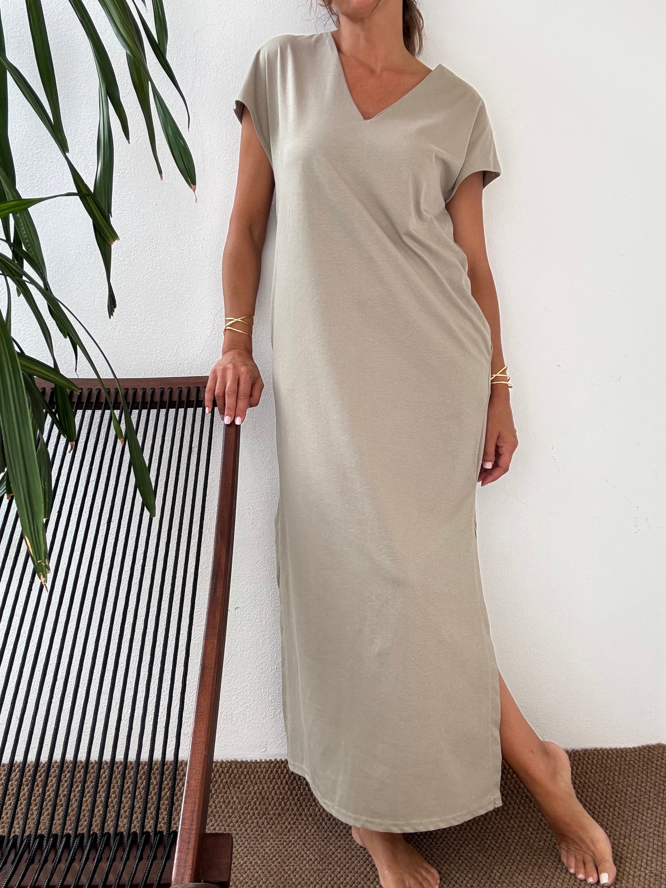 Vestido Kaftan Algodão