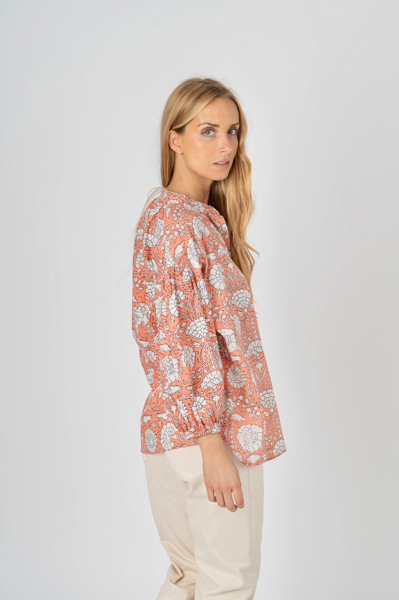 Blusa estampado salmão