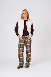 Calças Flare Xadrez Verde ref:cal6535