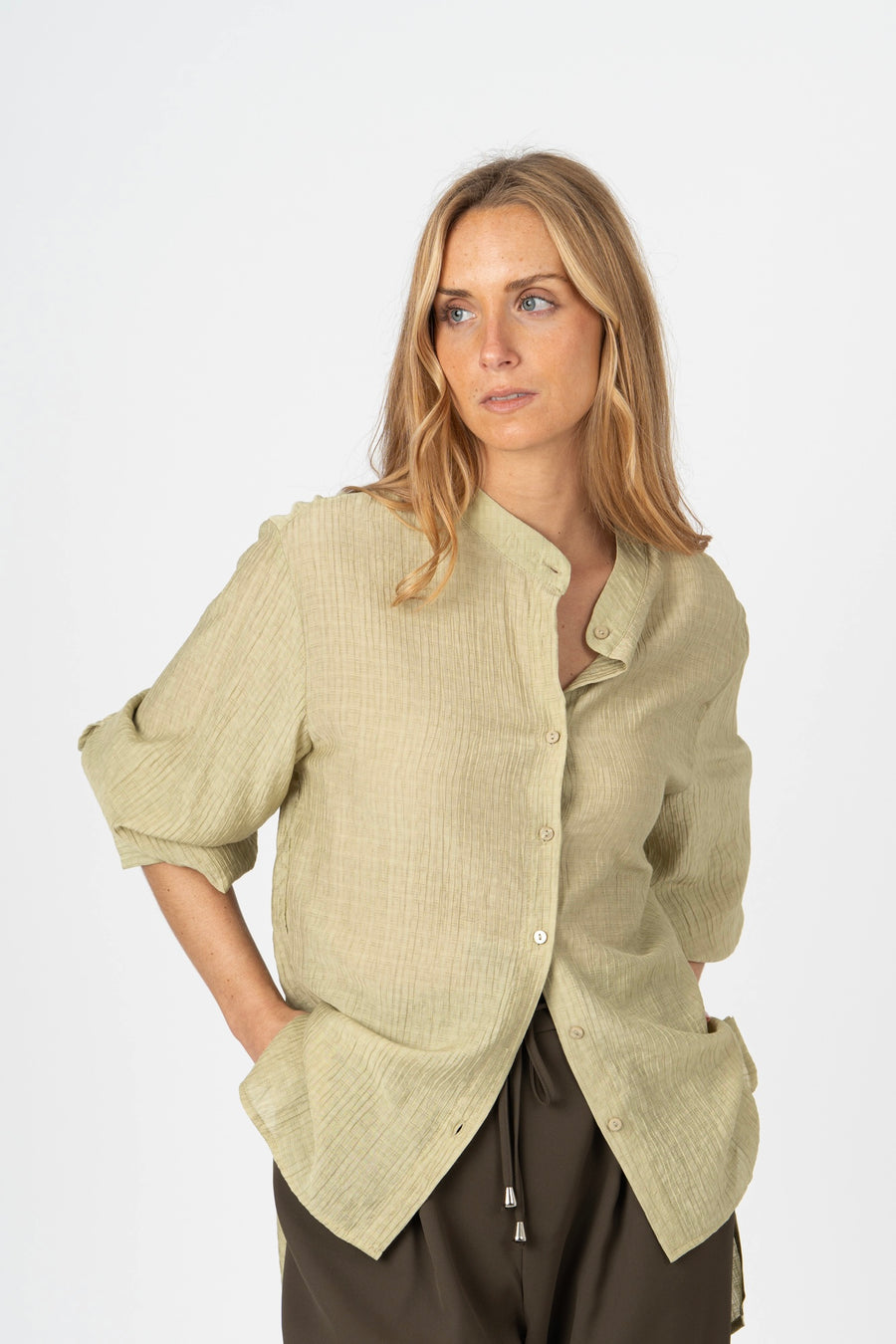 Camisa oversized verde