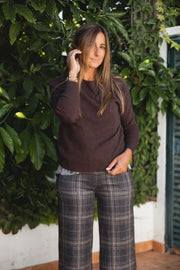CAMISOLA MALHA CASTANHO