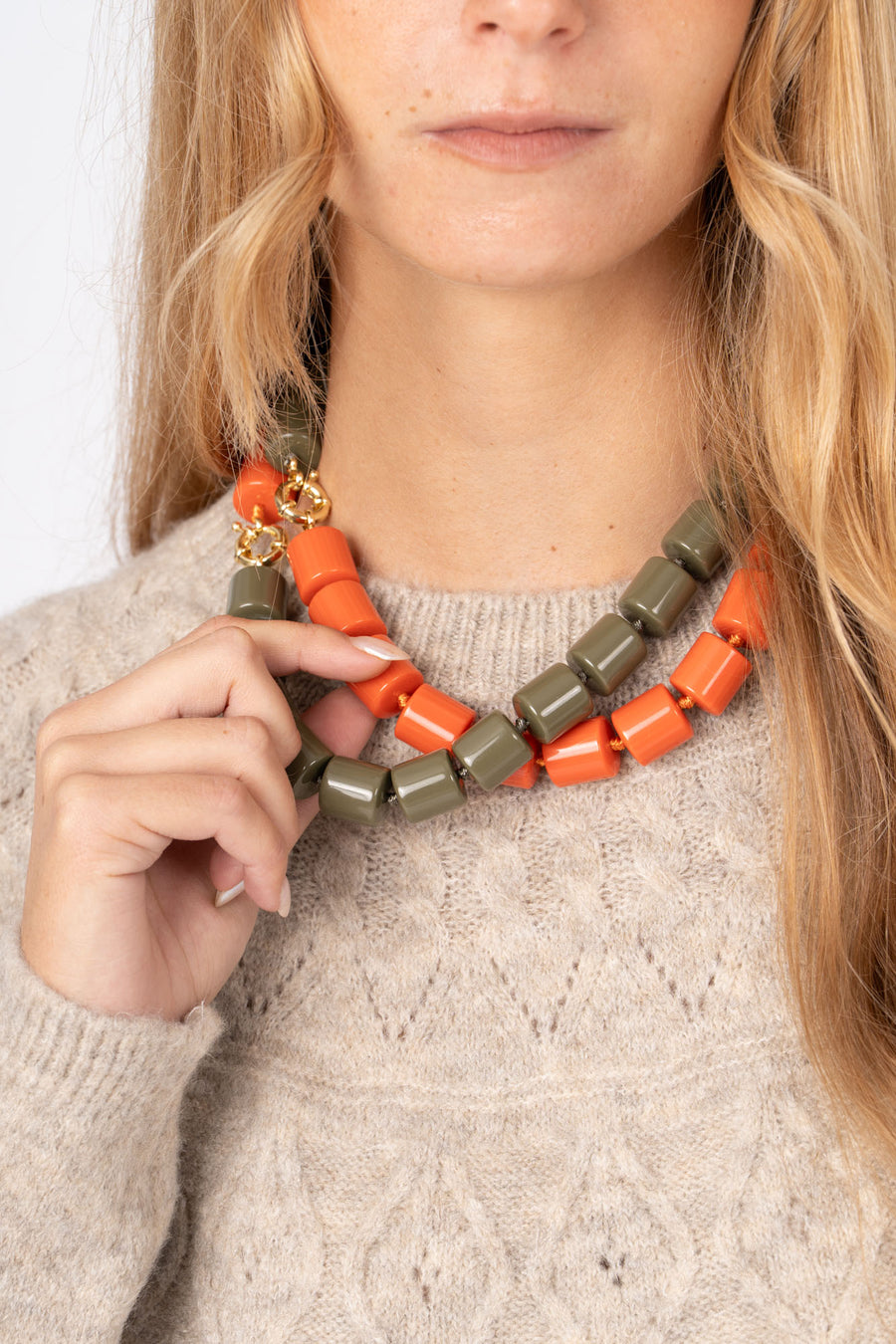 Colar “Bold Resin” Laranja