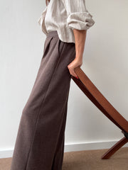 Calças Raiz Castanho