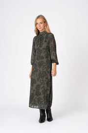 Vestido Flor verde -40%