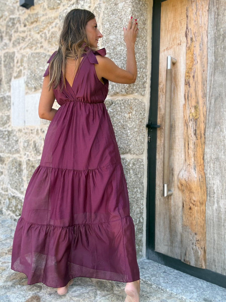 Vestido Toscana beringela
