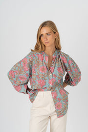 Blusa estampado verde água