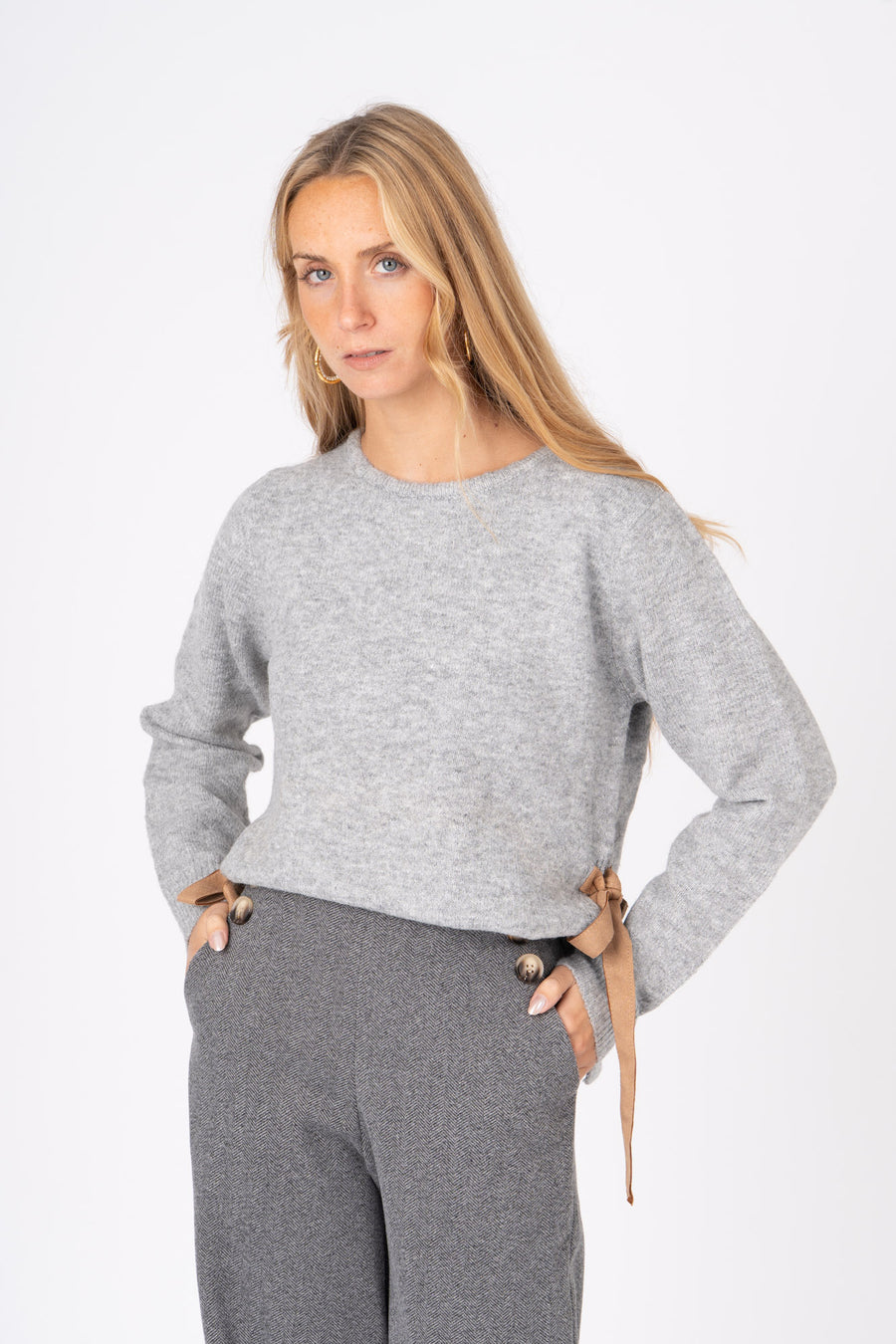 Camisola Laço cinzento