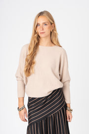 Camisola Reglan areia ref:cm90200