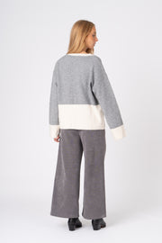 Camisola Bicolor cinzento