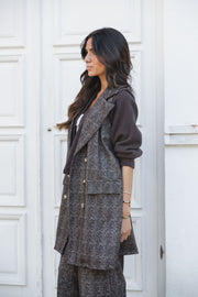 CONJUNTO TWEED CASTANHO