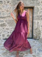 Vestido Toscana beringela