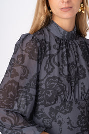 Vestido Flor cinzento -40%