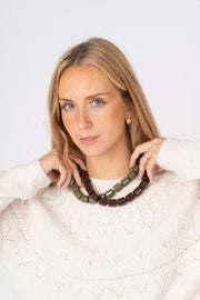 Colar “Resin Bold “ castanho