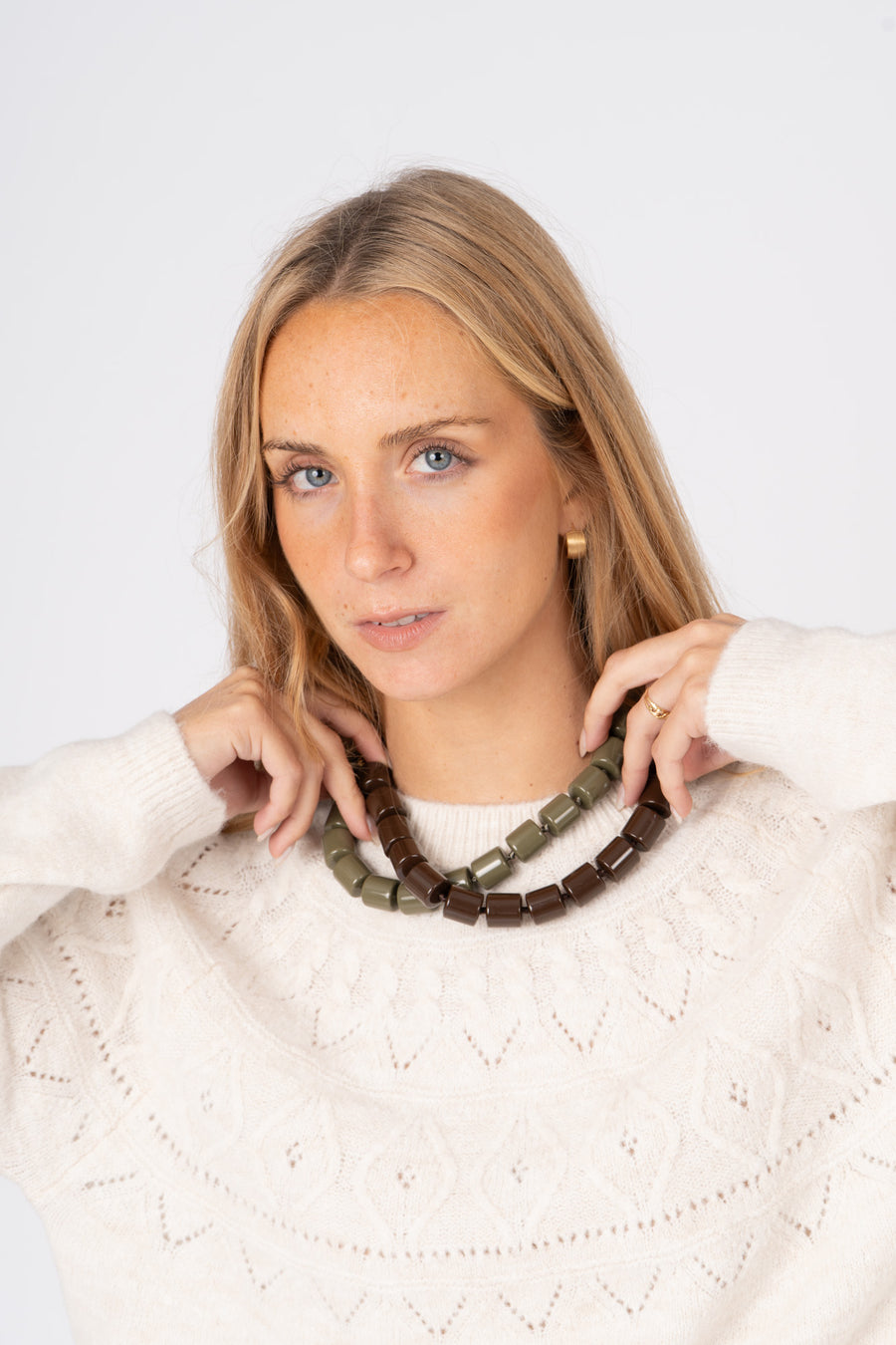 Colar “Resin Bold “ castanho