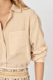Camisa riscas amarelo