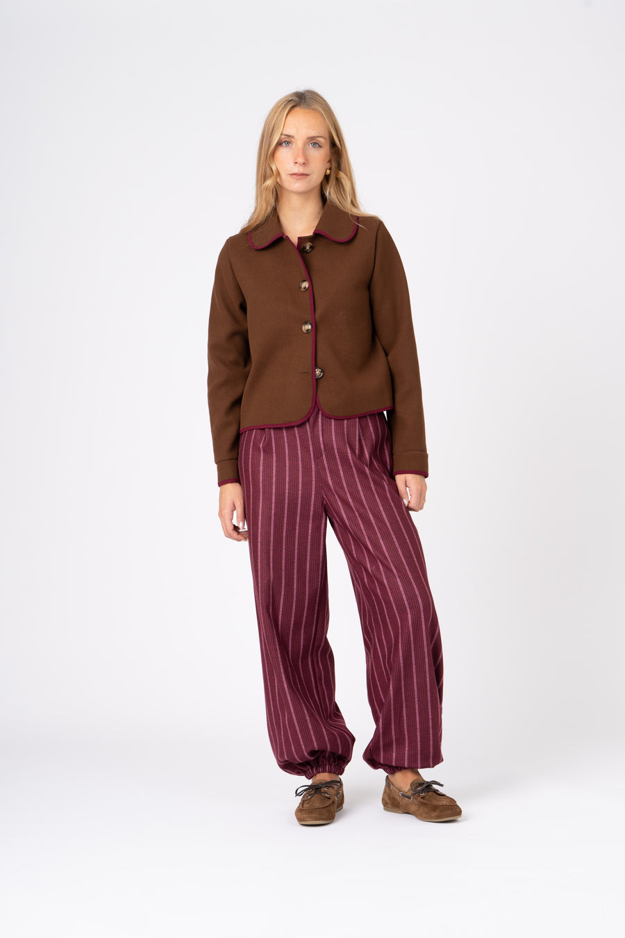 Calça Riscas beringela ref:cal35243