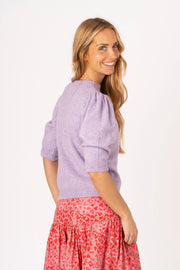 Camisola manga balão lilás