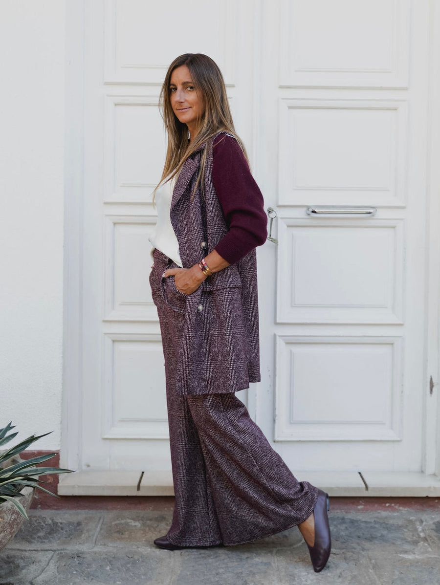 CONJUNTO TWEED  VINHO
