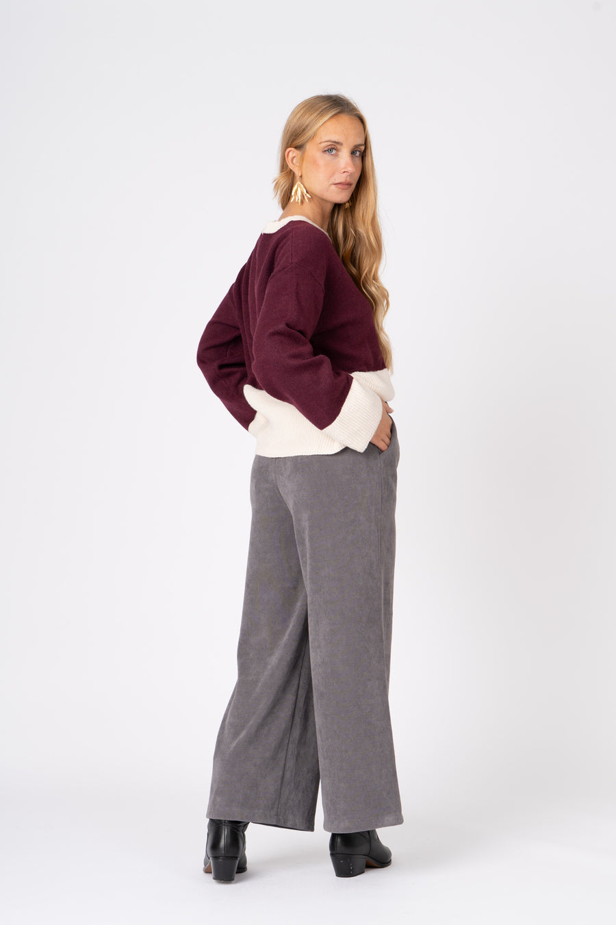 Camisola Bicolor vinho