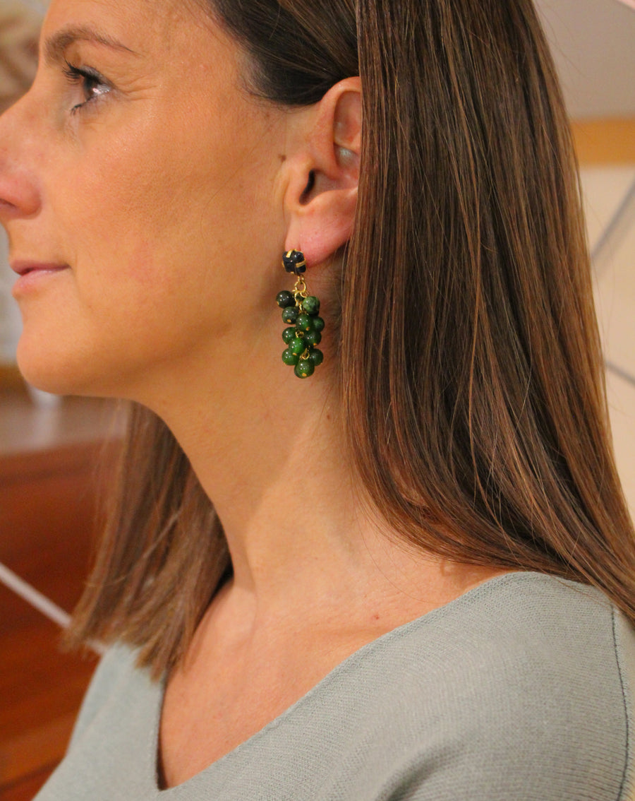 Pendientes de uva verde