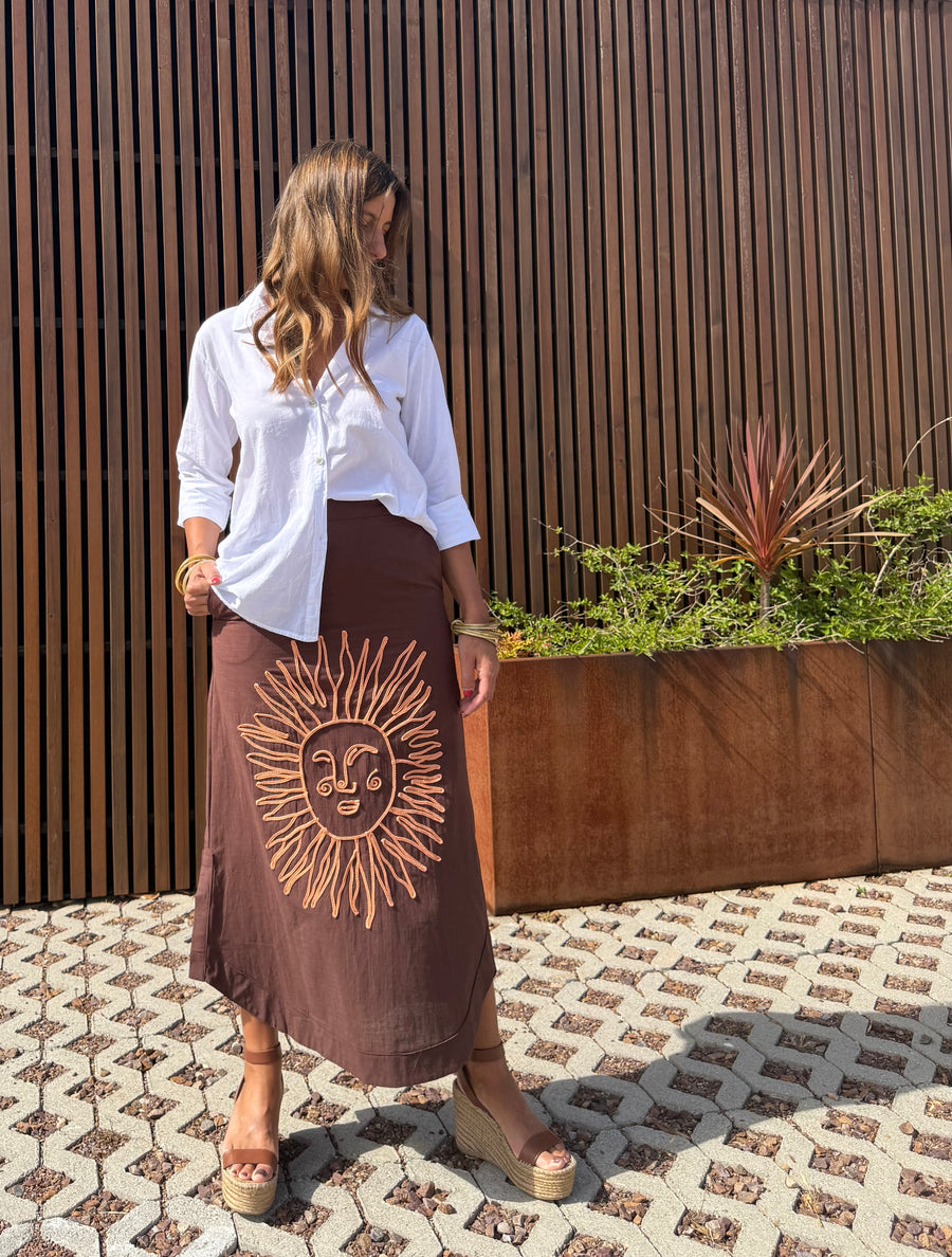 Saia Sol castanho