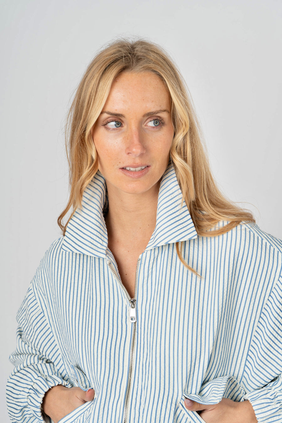 Blusão  Riscas  azul