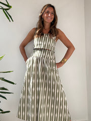 Saia Brisa Verde - Midi Listrada
