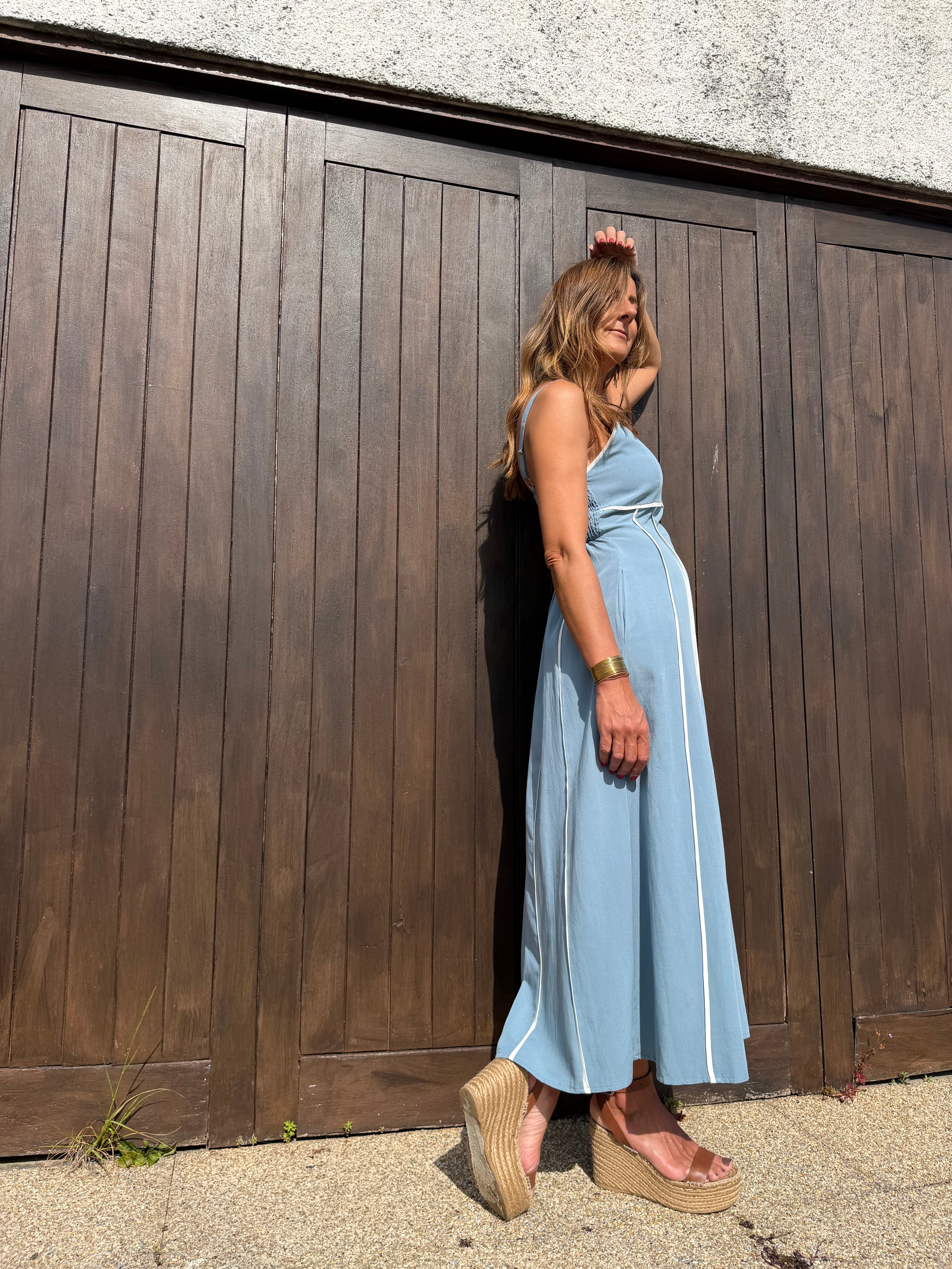 Vestido Midi Azul