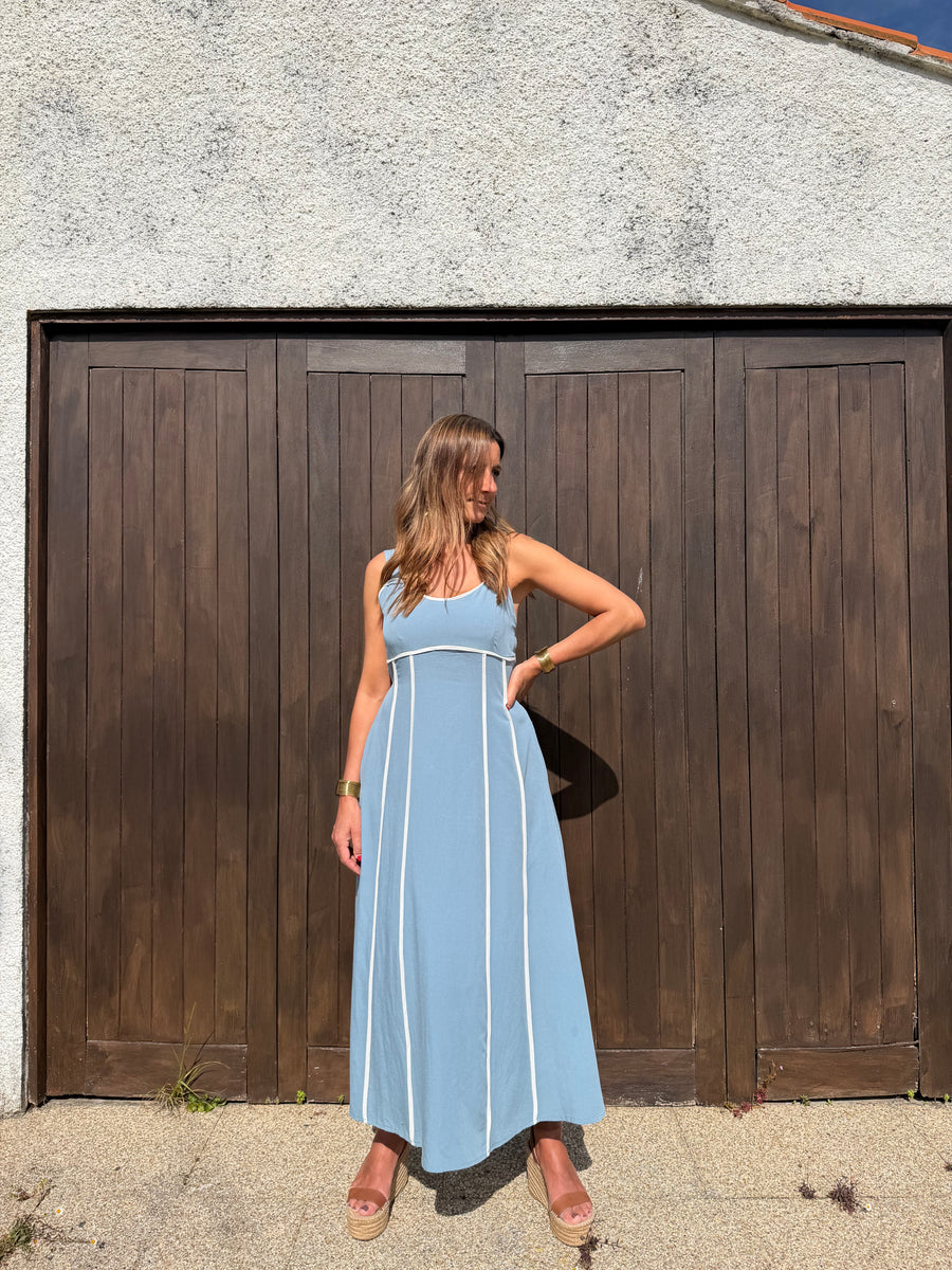 Vestido Midi Azul