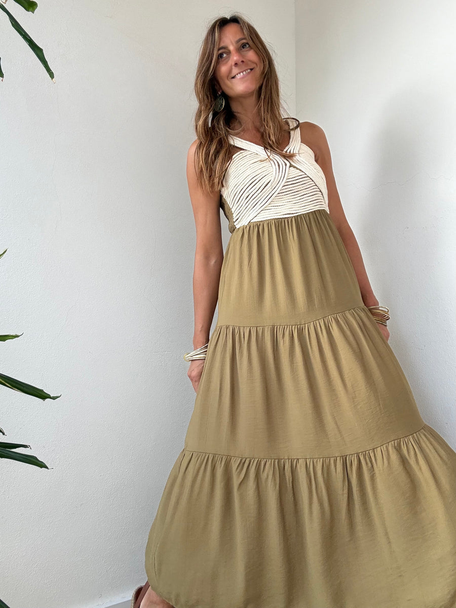 Vestido Boho verde