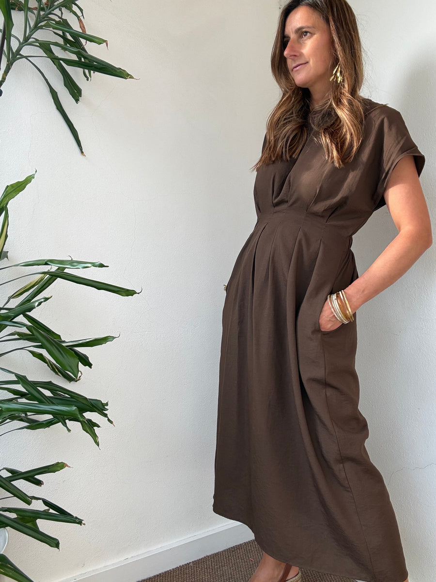 Vestido Savana Castanho
