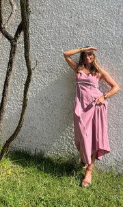 Vestido Midi Rosa