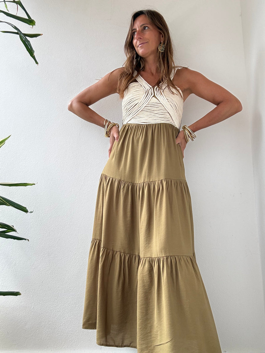 Vestido Boho verde