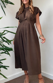 Vestido Savana Castanho