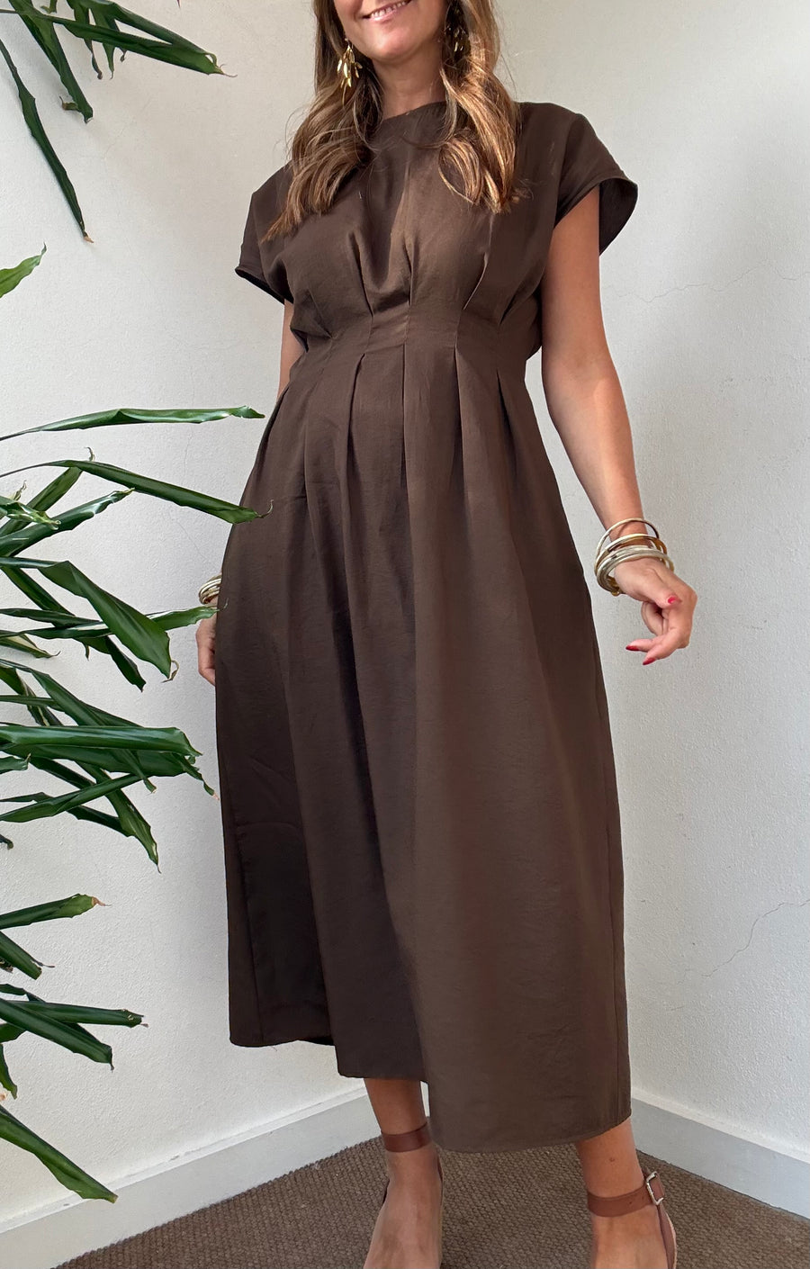Vestido Savana Castanho