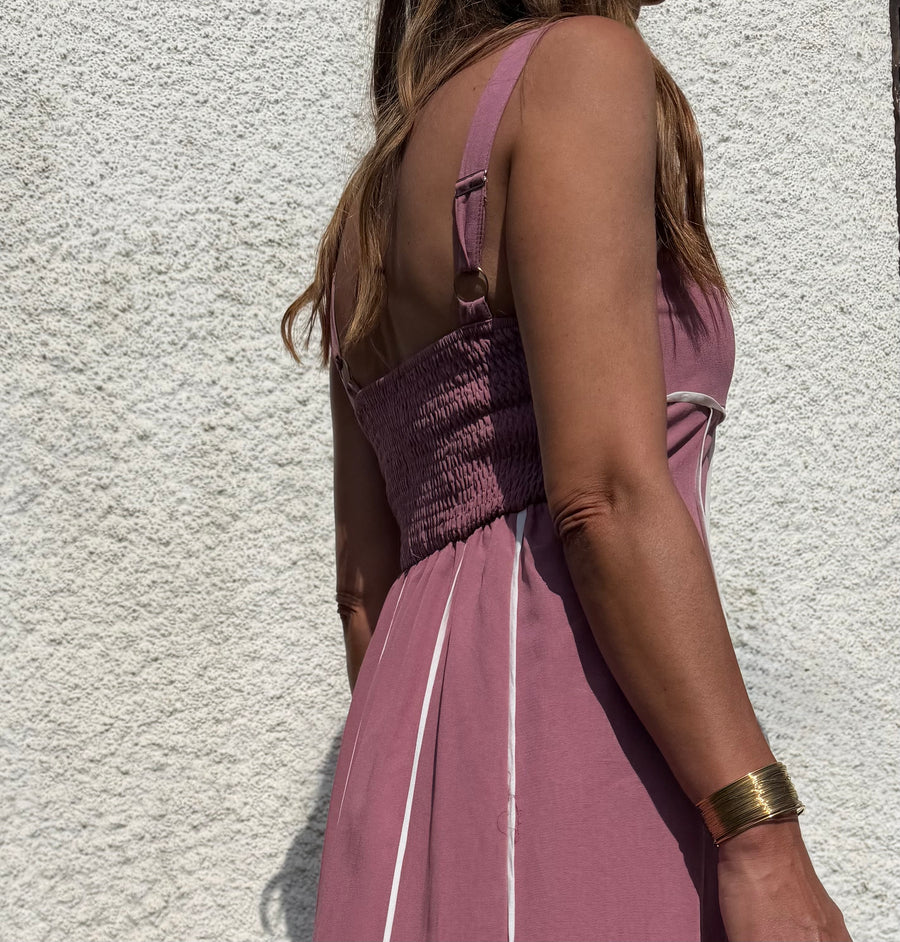 Vestido Midi Rosa