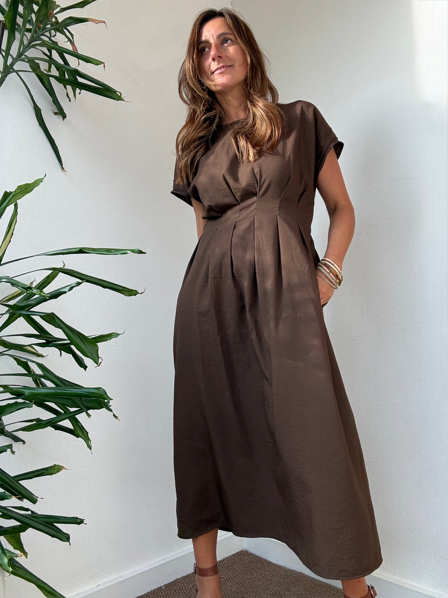 Vestido Savana Castanho