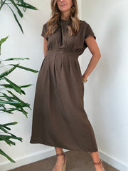 Vestido Savana Castanho