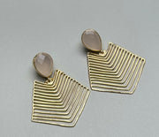 Pendientes antiguos de piedra natural turca