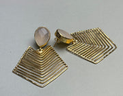 Pendientes antiguos de piedra natural turca