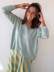 Camisola cós verde água