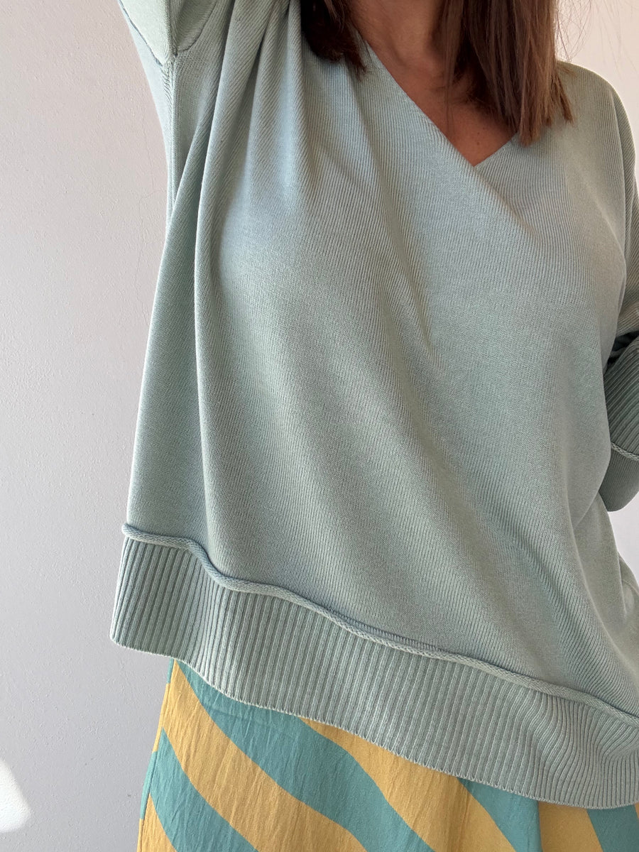 Camisola cós verde água