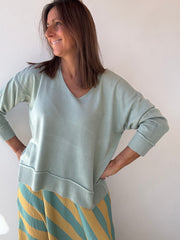 Camisola cós verde água
