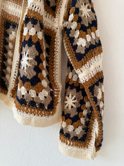 Casaco croché camel