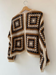 Casaco croché camel